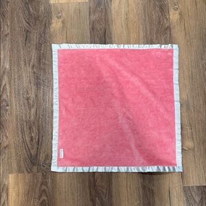 American Girl Bitty Baby Retired Soft Cozy Pink Starter Blanket Satin Trim
